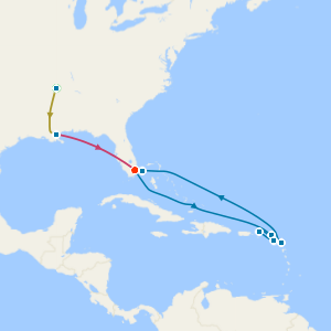 Music Cities of the Deep South with Tours & Brilliant New Year's Ahoy Cruise from Miami