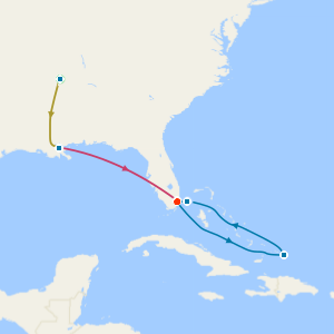 Music Cities of the Deep South with Tours & Grand Turk and Bimini Beach Club Cruise from Miami