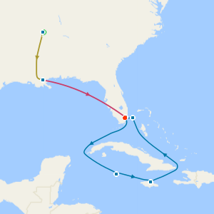 Music Cities of the Deep South with Tours & Resilient New Year's Ahoy Cruise from Miami