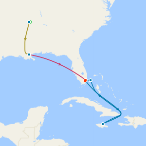 Music Cities of the Deep South with Tours & Jamaican Waves and Bimini Breeze Cruise from Miami