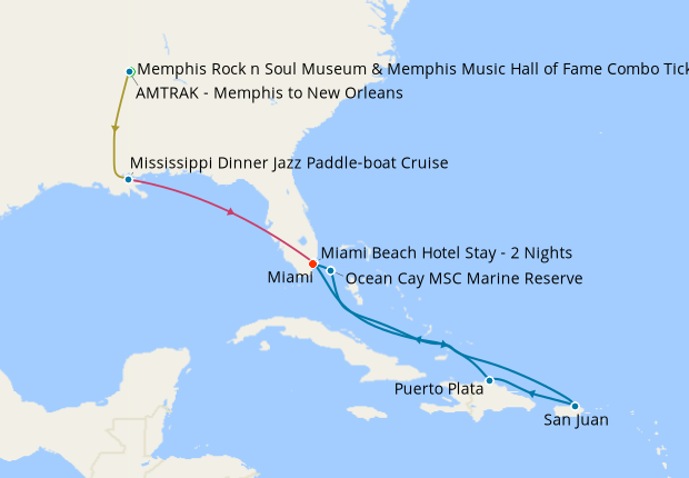 Cruise Itinerary Map