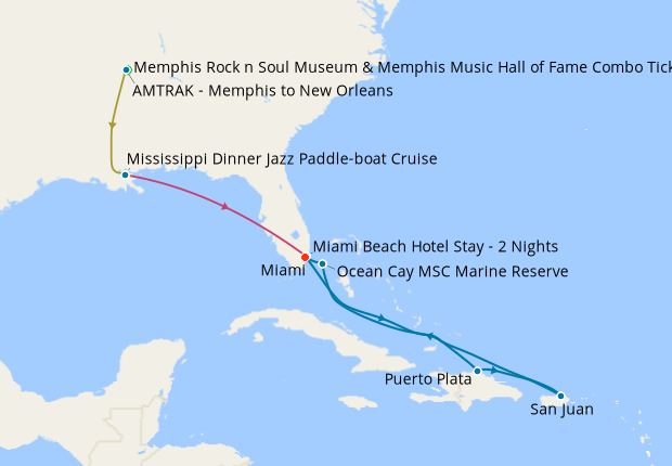 Cruise Itinerary Map