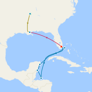 Music Cities of the Deep South with Tours & Western Caribbean Cruise from Miami