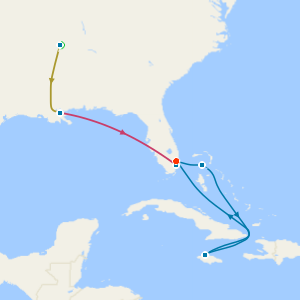Music Cities of the Deep South with Tours & Western Caribbean & Perfect Day Holiday from Ft. Lauderdale
