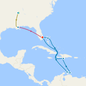Music Cities of the Deep South with Tours & Southern Caribbean & Perfect Day from Ft. Lauderdale