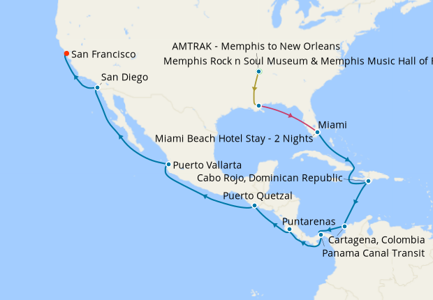 Cruise Itinerary Map