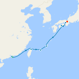 Hong Kong, Taiwan & Japan from Hong Kong to Kobe with Stays