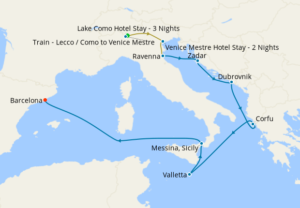 Cruise Itinerary Map