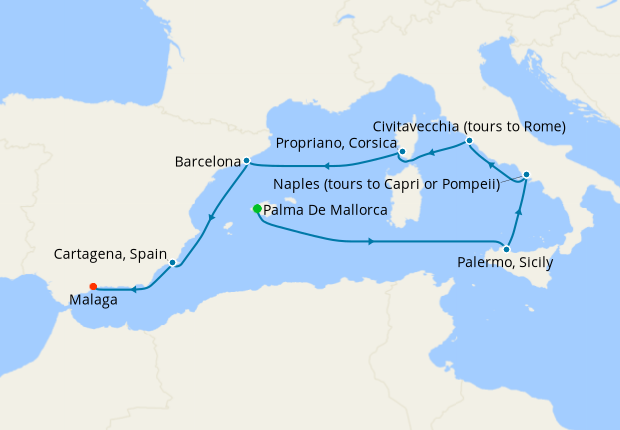 Cruise Itinerary Map