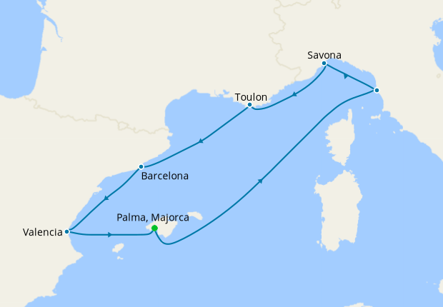 Cruise Itinerary Map