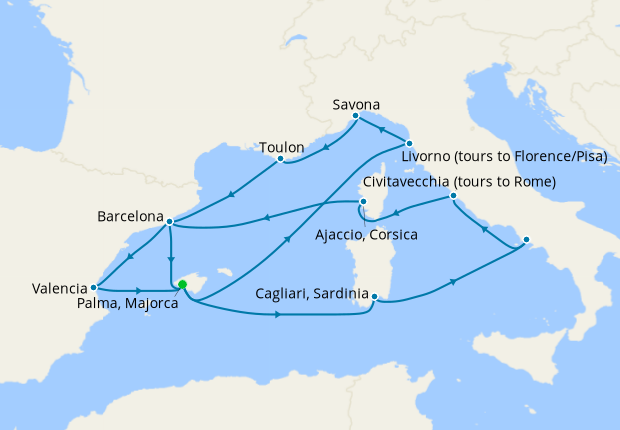 Cruise Itinerary Map