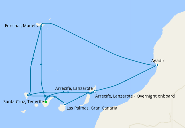 Cruise Itinerary Map