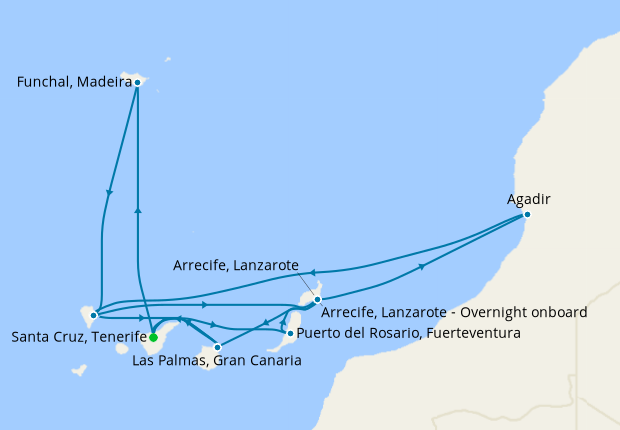 Cruise Itinerary Map