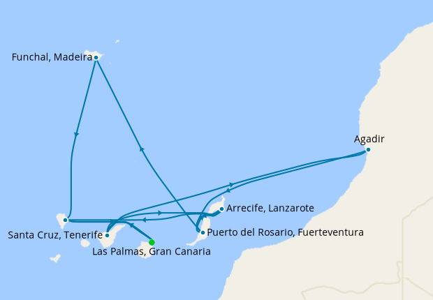 Cruise Itinerary Map