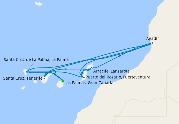 Cruise Itinerary Map