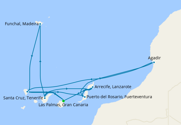 Cruise Itinerary Map