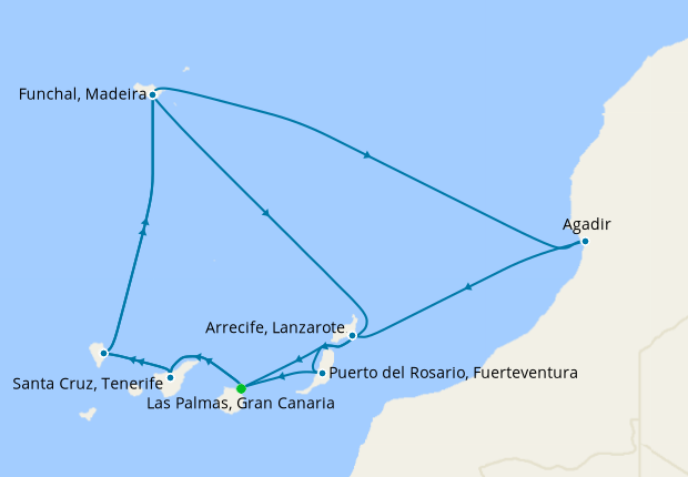 Cruise Itinerary Map