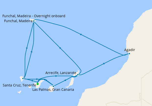 Cruise Itinerary Map