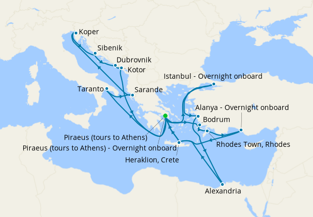 Cruise Itinerary Map