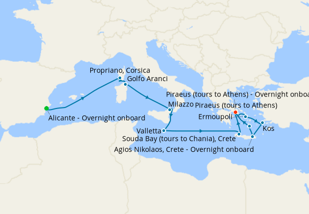 Cruise Itinerary Map