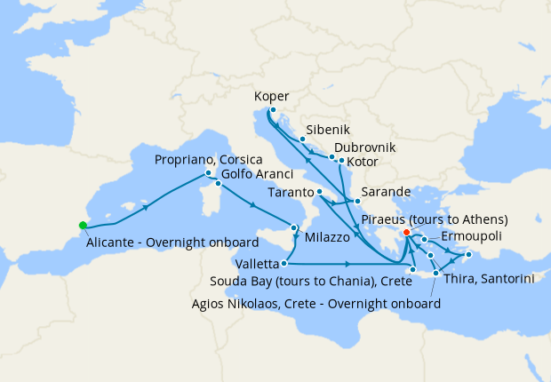 Cruise Itinerary Map
