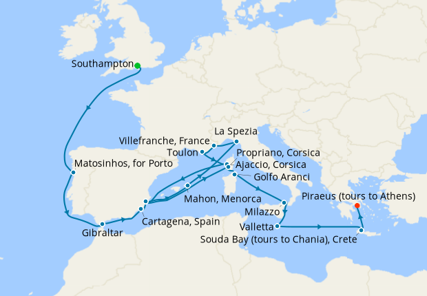Cruise Itinerary Map