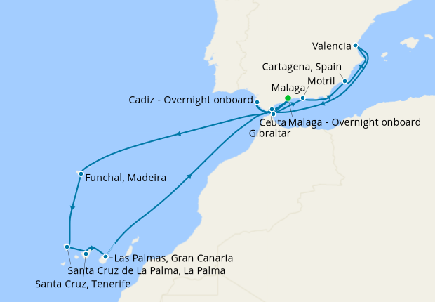 Cruise Itinerary Map