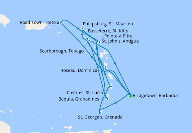 Cruise Itinerary Map