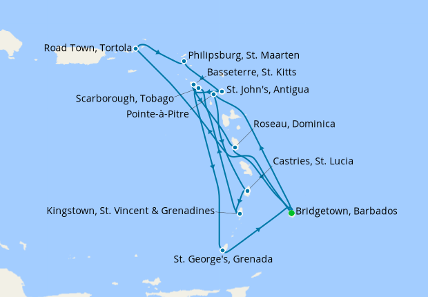 Cruise Itinerary Map
