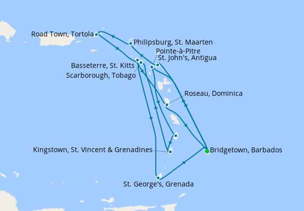 Cruise Itinerary Map