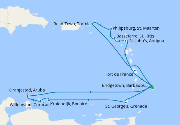 Cruise Itinerary Map