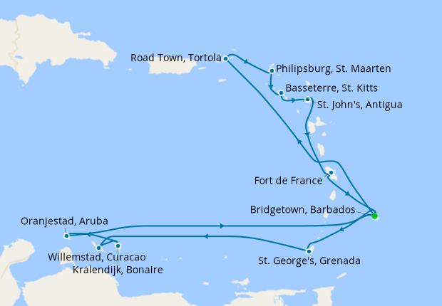 Cruise Itinerary Map