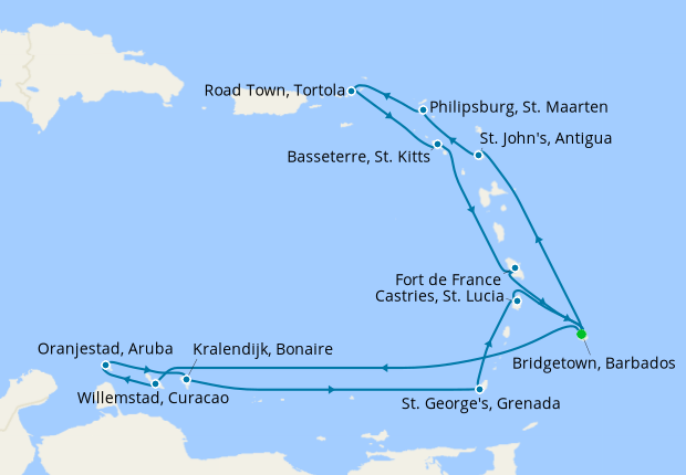 Cruise Itinerary Map