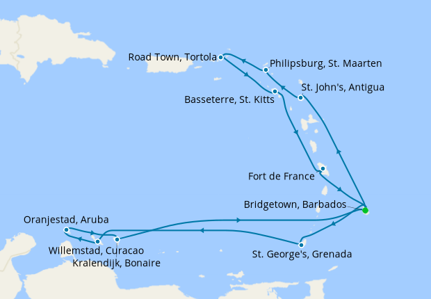 Cruise Itinerary Map