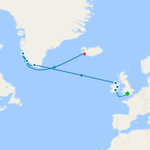 Lands Of Discovery from Southampton Fly Cruise to Reykjavik with Stay and Golden Circle & Blue Lagoon Experience