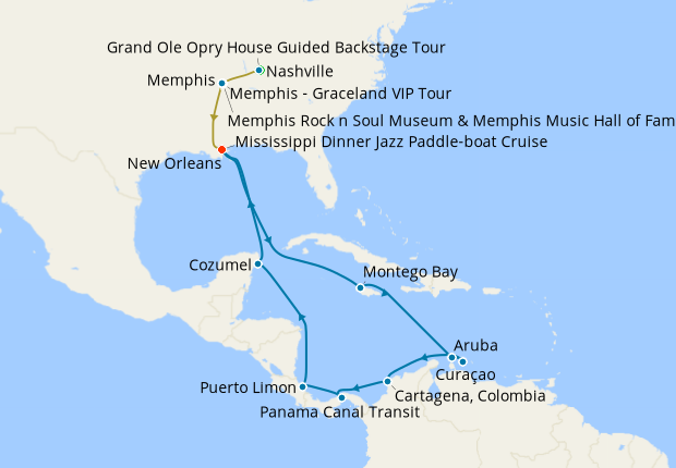 Cruise Itinerary Map