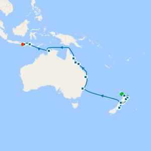 Tasman to Timor from Auckland to Bali