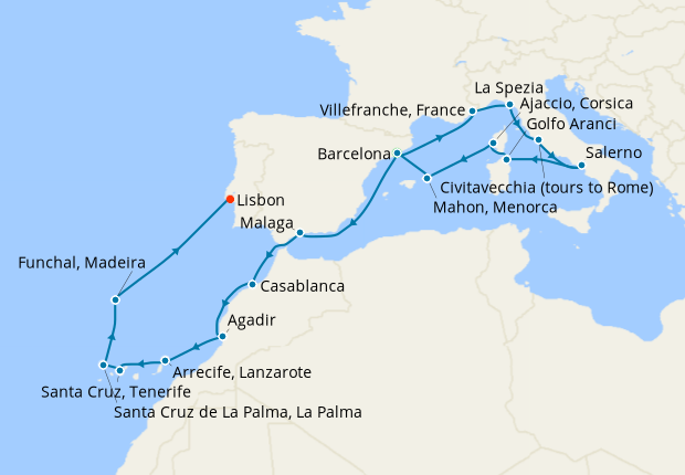 Cruise Itinerary Map