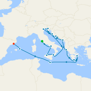 Sun, Sea&Saffron from Rome(Civitavecchia) to Barcelona