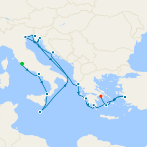 Olive Groves &Ocean Views from Rome (Civitavecchia) to Athens(Piraeus)
