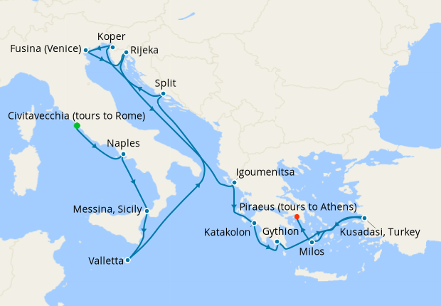Cruise Itinerary Map