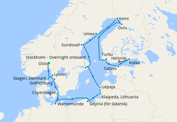 Cruise Itinerary Map