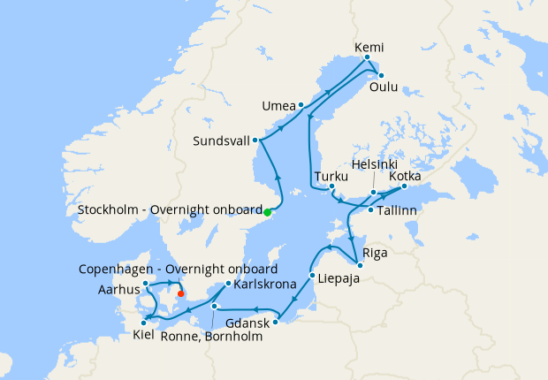 Cruise Itinerary Map