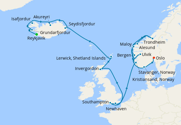 Cruise Itinerary Map