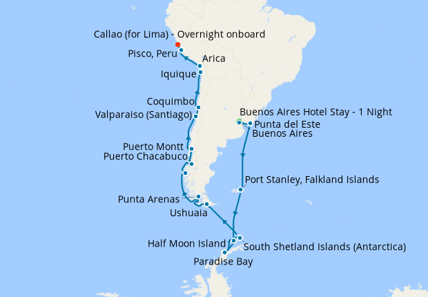 Cruise Itinerary Map