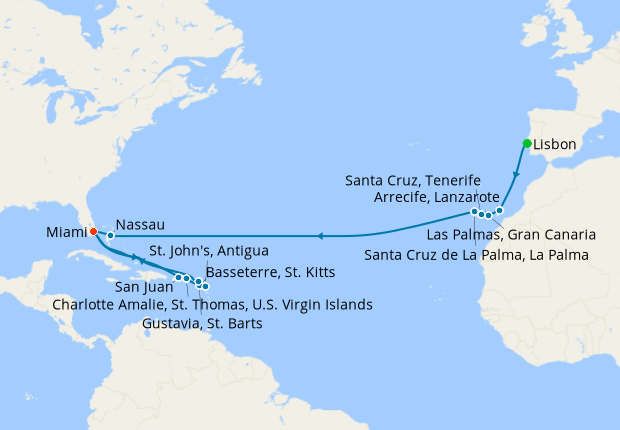 Cruise Itinerary Map