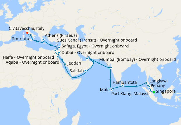 Cruise Itinerary Map