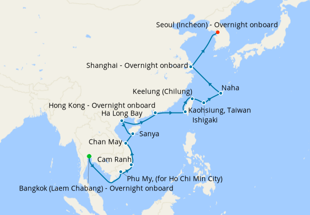 Cruise Itinerary Map
