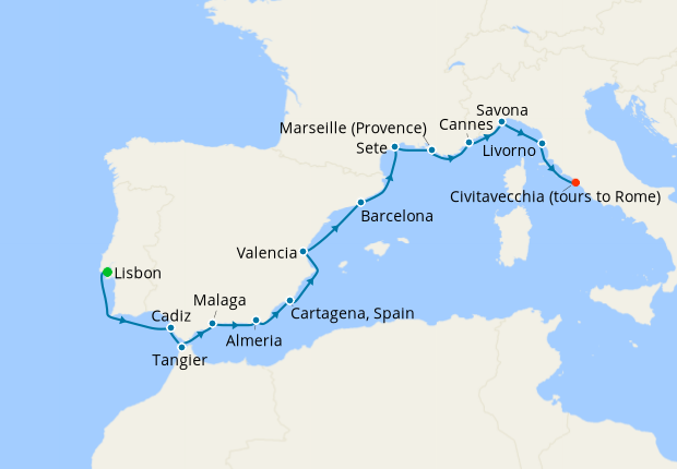 Cruise Itinerary Map