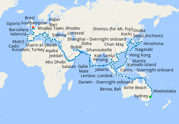 Cruise Itinerary Map